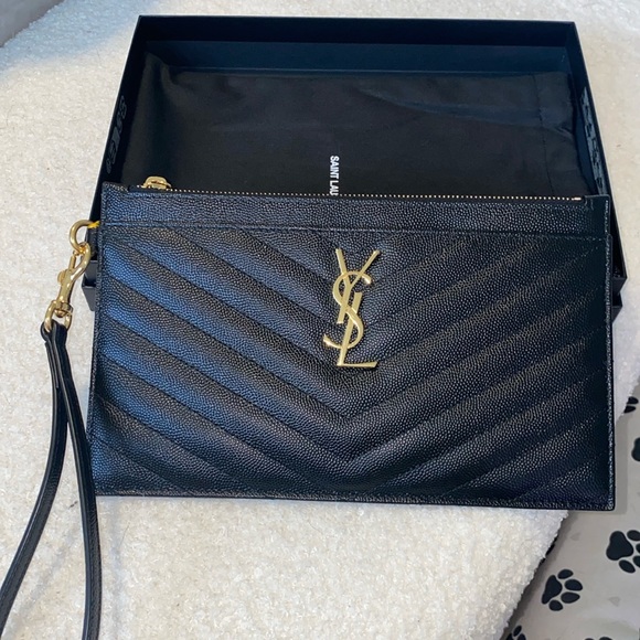 Yves Saint Laurent Handbags - Like new Large YSL zip pouch